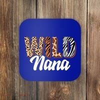 Wild Nana Zoo Born Two Be Wild Bgiftday Safari Jungle Animal Gift Coaster thumb 0