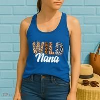 Wild Nana Zoo Born Two Be Wild Bgiftday Safari Jungle Animal Gift Women's Tank Top thumb 2