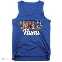 Wild Nana Zoo Born Two Be Wild Bgiftday Safari Jungle Animal Gift Tank Top thumb 0