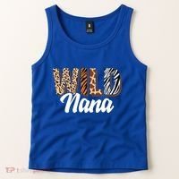Wild Nana Zoo Born Two Be Wild Bgiftday Safari Jungle Animal Gift Tank Top thumb 2
