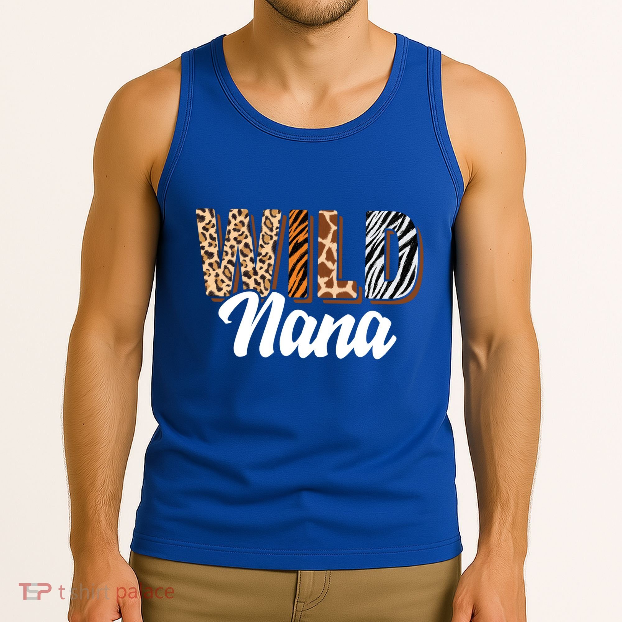Wild Nana Zoo Born Two Be Wild Bgiftday Safari Jungle Animal Gift Tank Top