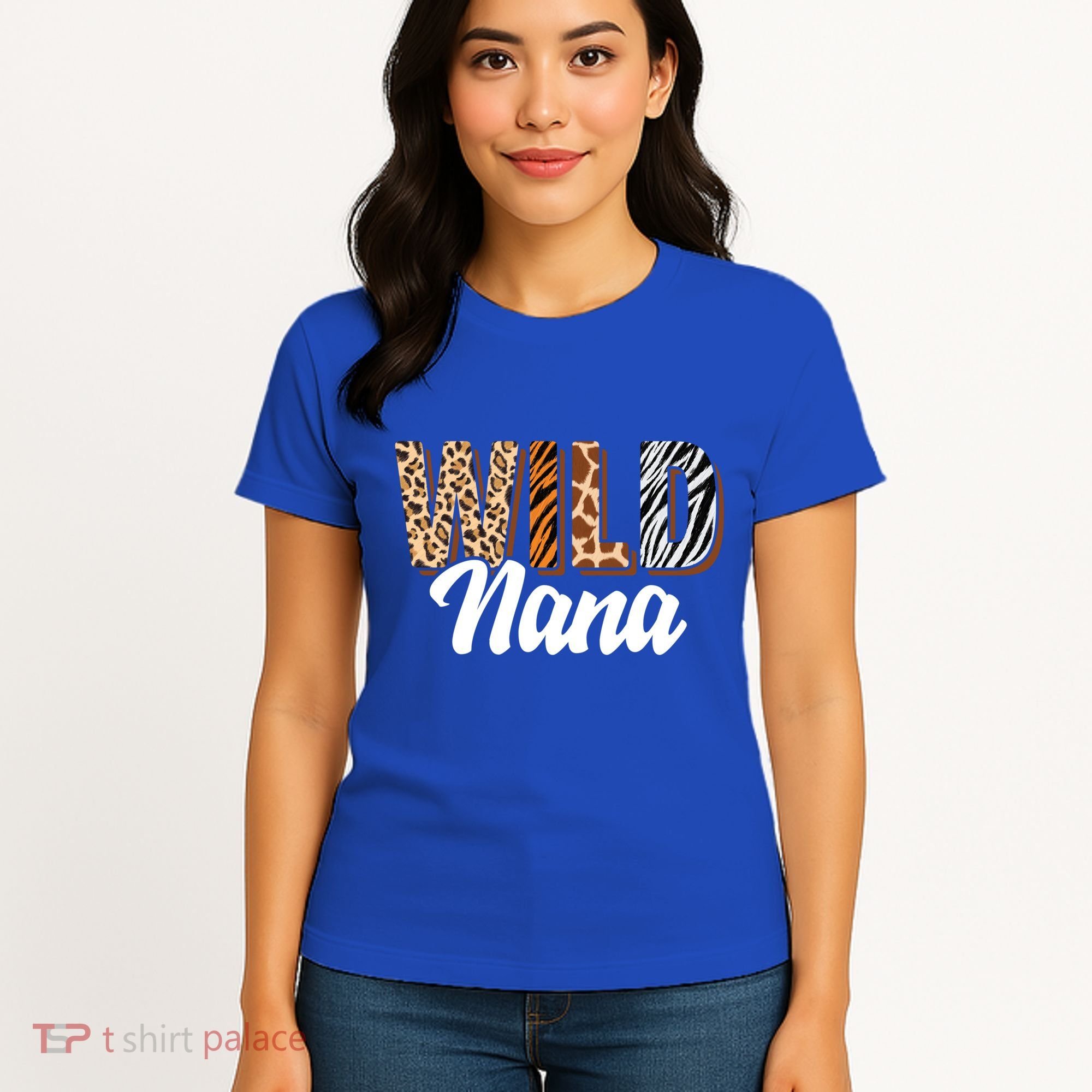Wild Nana Zoo Born Two Be Wild Bgiftday Safari Jungle Animal Gift Women's T-Shirt