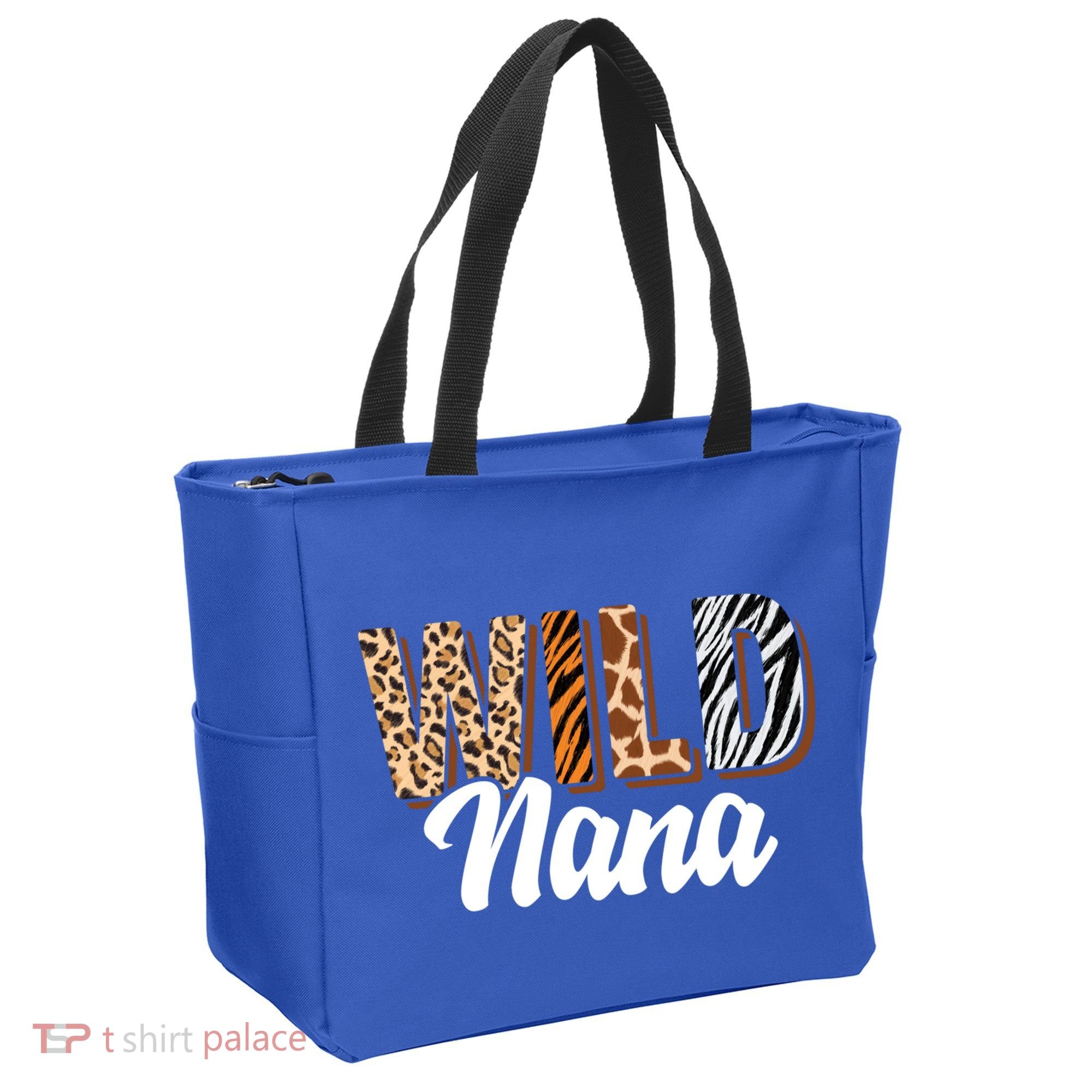Wild Nana Zoo Born Two Be Wild Bgiftday Safari Jungle Animal Gift Tote Bag