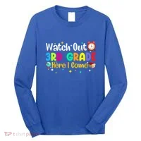 Watch Out 3Rd Grade Here I Come Third Grade Gift Long Sleeve Shirt thumb 0