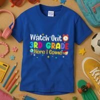 Watch Out 3Rd Grade Here I Come Third Grade Gift Kids T-Shirt thumb 3