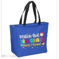 Watch Out 3Rd Grade Here I Come Third Grade Gift Tote Bag thumb 2
