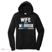 Wife Of A Warrior Blue Prostate Cancer Awareness  Women's Hoodie thumb 0