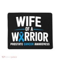 Wife Of A Warrior Blue Prostate Cancer Awareness  Mousepad thumb 0