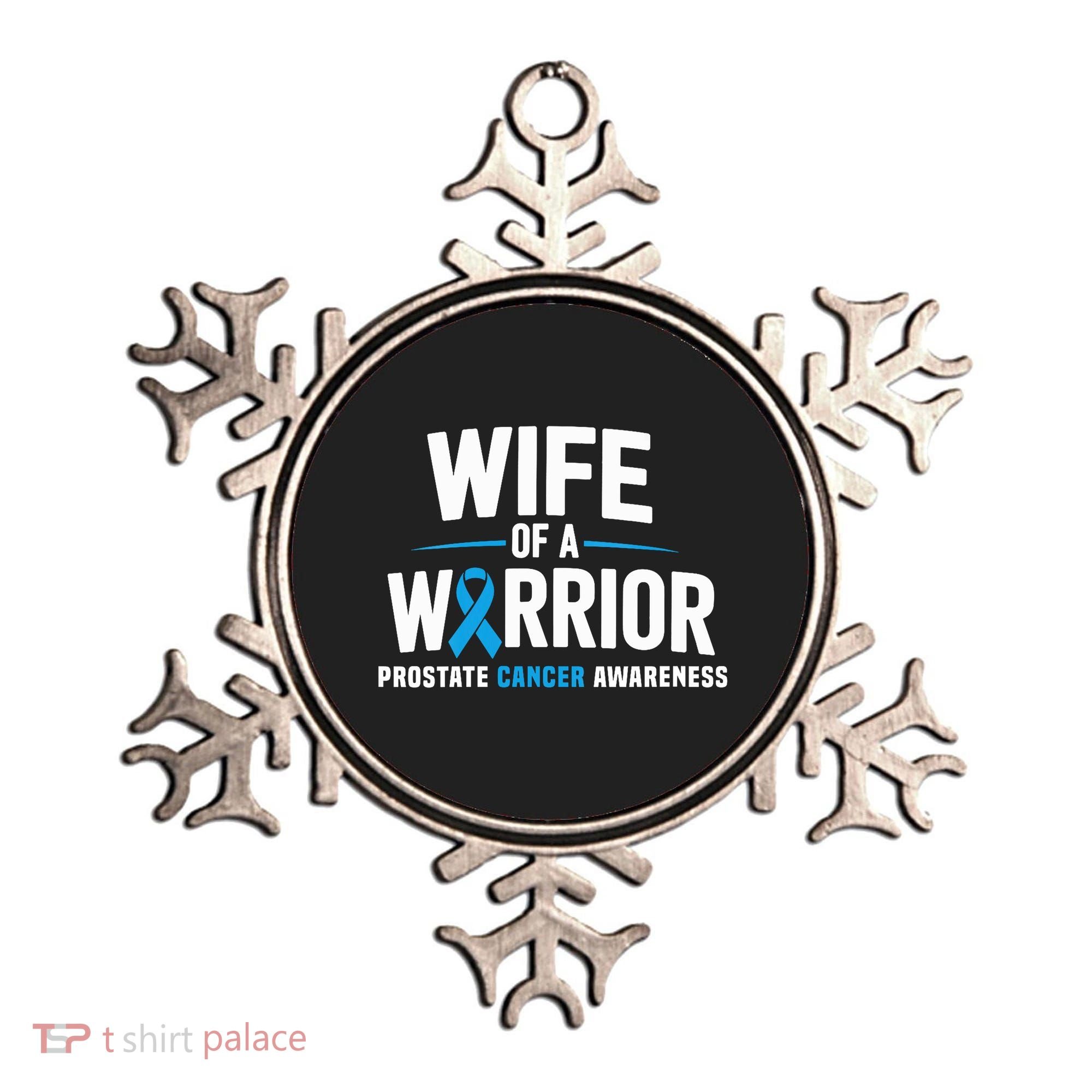 Wife Of A Warrior Blue Prostate Cancer Awareness  Ornament