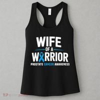 Wife Of A Warrior Blue Prostate Cancer Awareness  Women's Tank Top thumb 3
