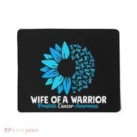 Wife Of A Warrior Blue Ribbon Prostate Cancer Awareness Mousepad thumb 0