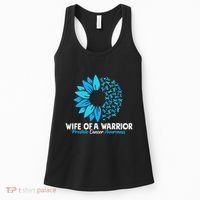Wife Of A Warrior Blue Ribbon Prostate Cancer Awareness Women's Tank Top thumb 0