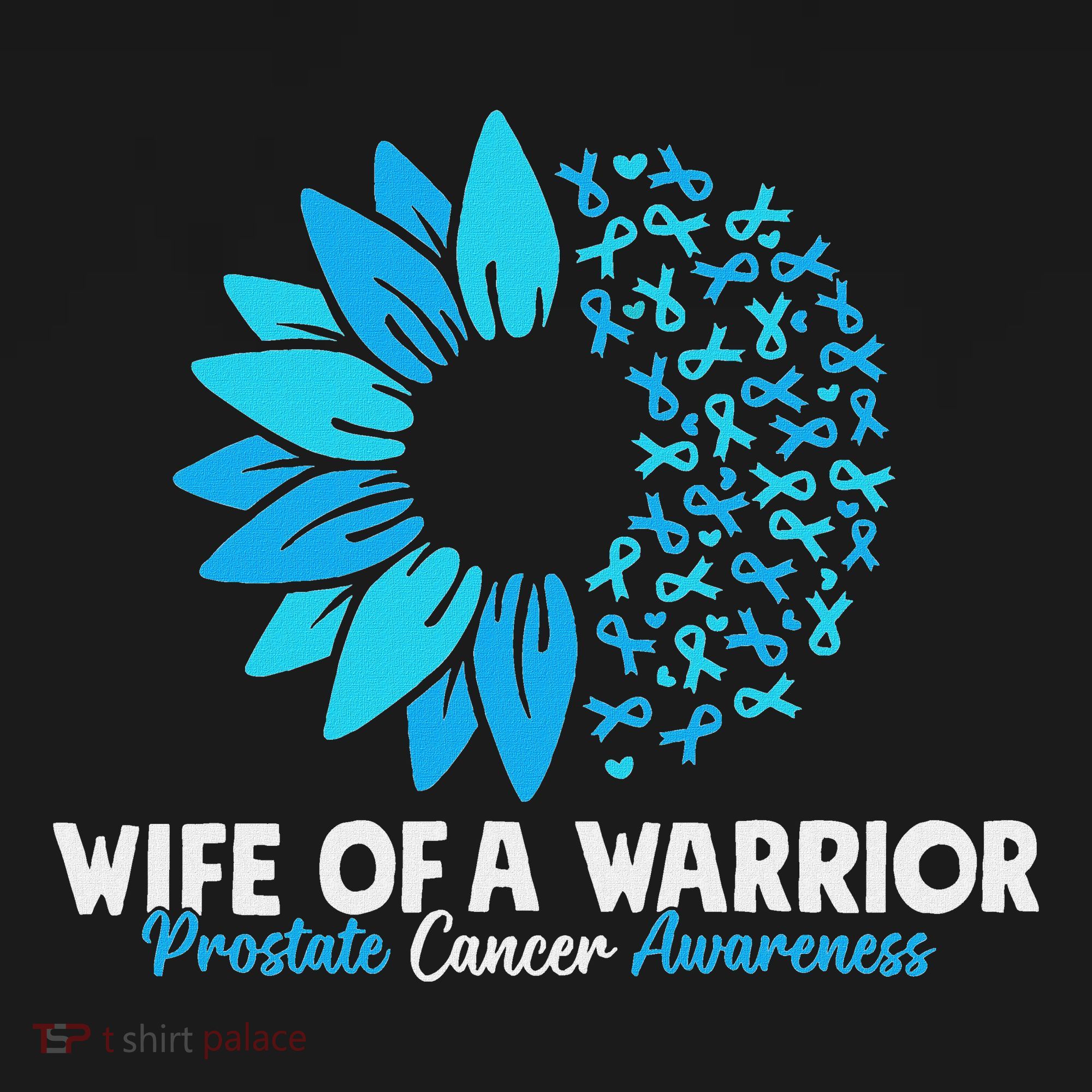 Wife Of A Warrior Blue Ribbon Prostate Cancer Awareness Women's Tank Top
