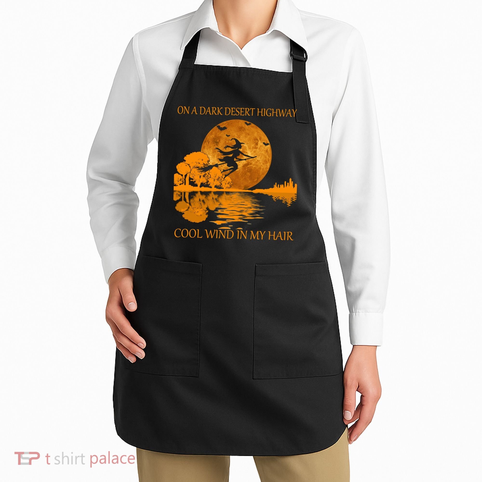 Witch On A Dark Desert Highway Cool Wind In My Hair Apron
