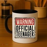 Warning Officially A Teenager Coffee Mug thumb 4