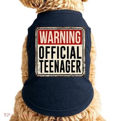 Warning Officially A Teenager Doggie Tank