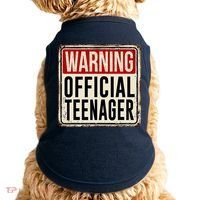 Warning Officially A Teenager Doggie Tank thumb 0