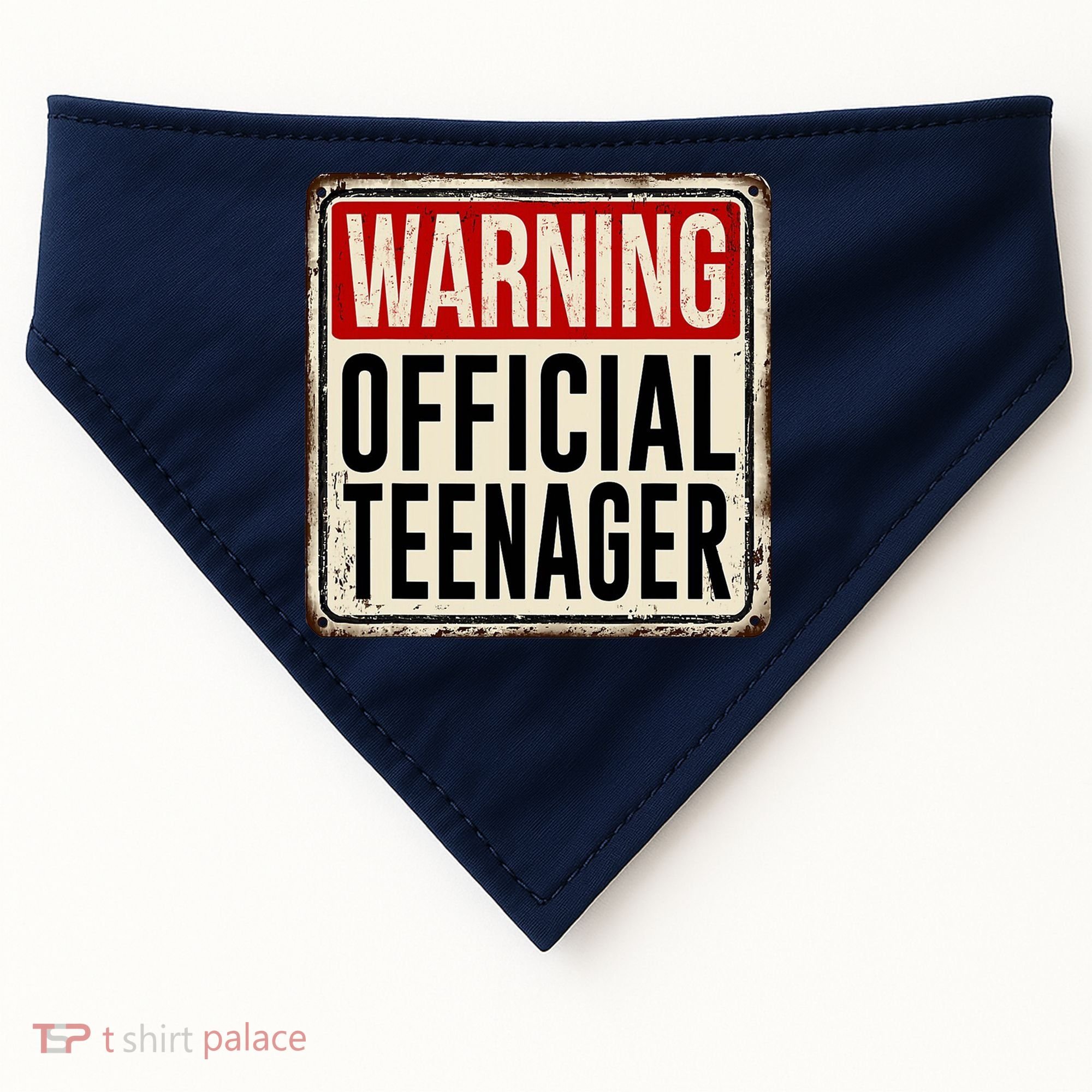 Warning Officially A Teenager USA-Made Doggie Bandana