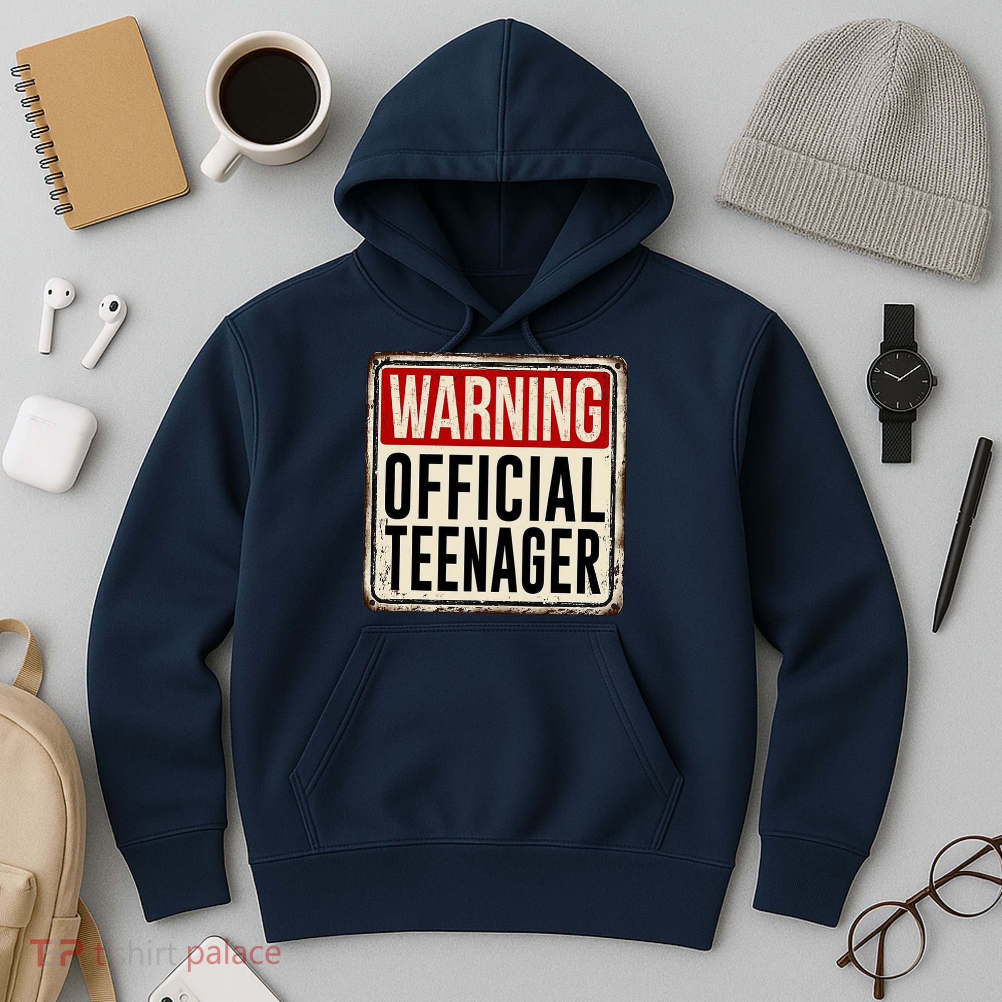 Warning Officially A Teenager Hoodie