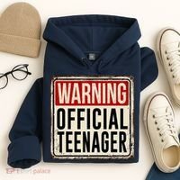 Warning Officially A Teenager Hoodie thumb 4