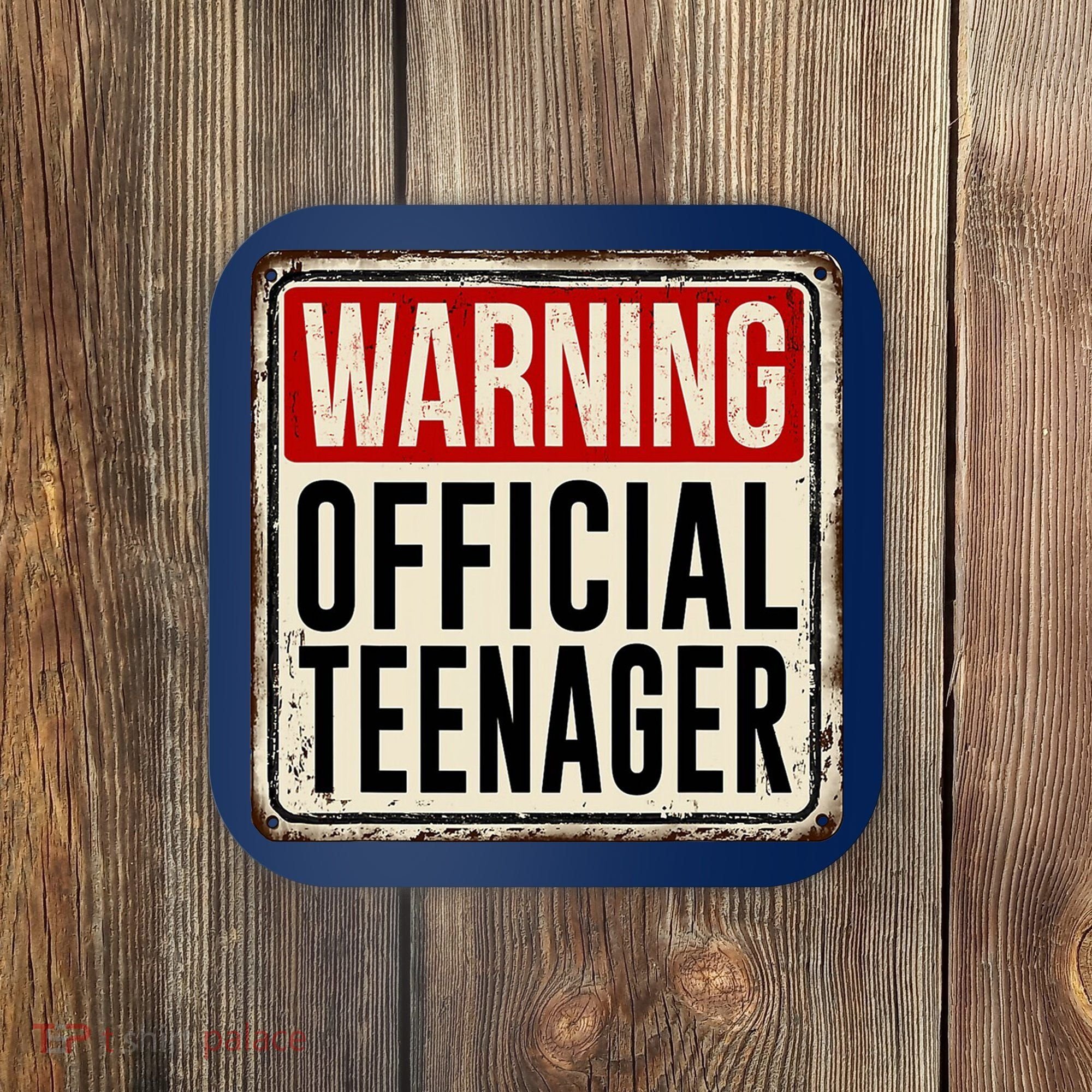Warning Officially A Teenager Coaster