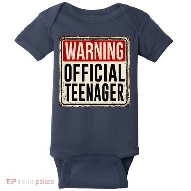 Warning Officially A Teenager Baby Bodysuit