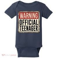 Warning Officially A Teenager Baby Bodysuit thumb 0