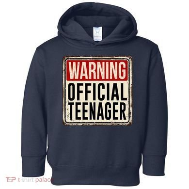 Warning Officially A Teenager Toddler Hoodie