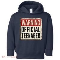 Warning Officially A Teenager Toddler Hoodie thumb 0