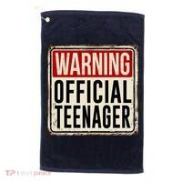 Warning Officially A Teenager Golf Towel thumb 0