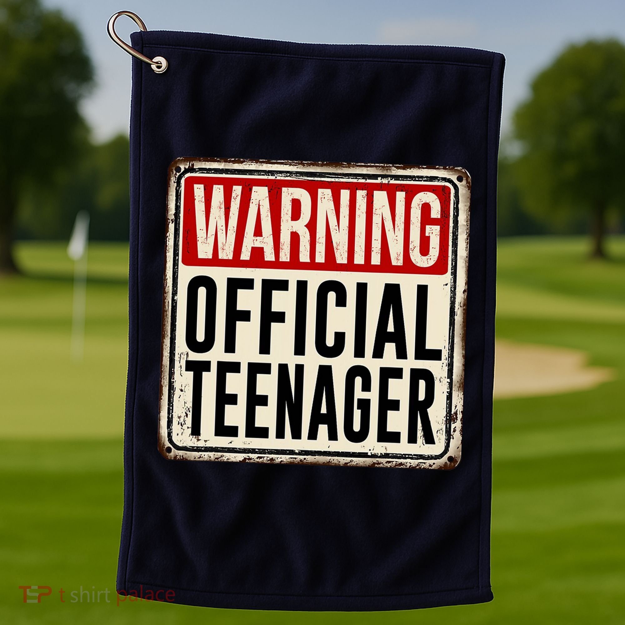 Warning Officially A Teenager Golf Towel