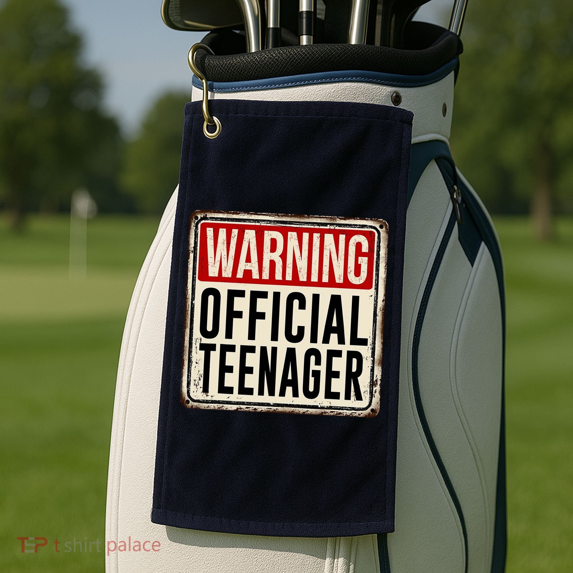 Warning Officially A Teenager Golf Towel
