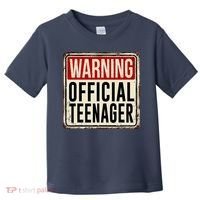 Warning Officially A Teenager Toddler T-Shirt thumb 0