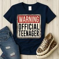 Warning Officially A Teenager Women's T-Shirt thumb 3