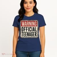 Warning Officially A Teenager Women's T-Shirt thumb 4