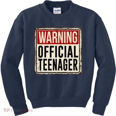 Warning Officially A Teenager Kids Sweatshirt