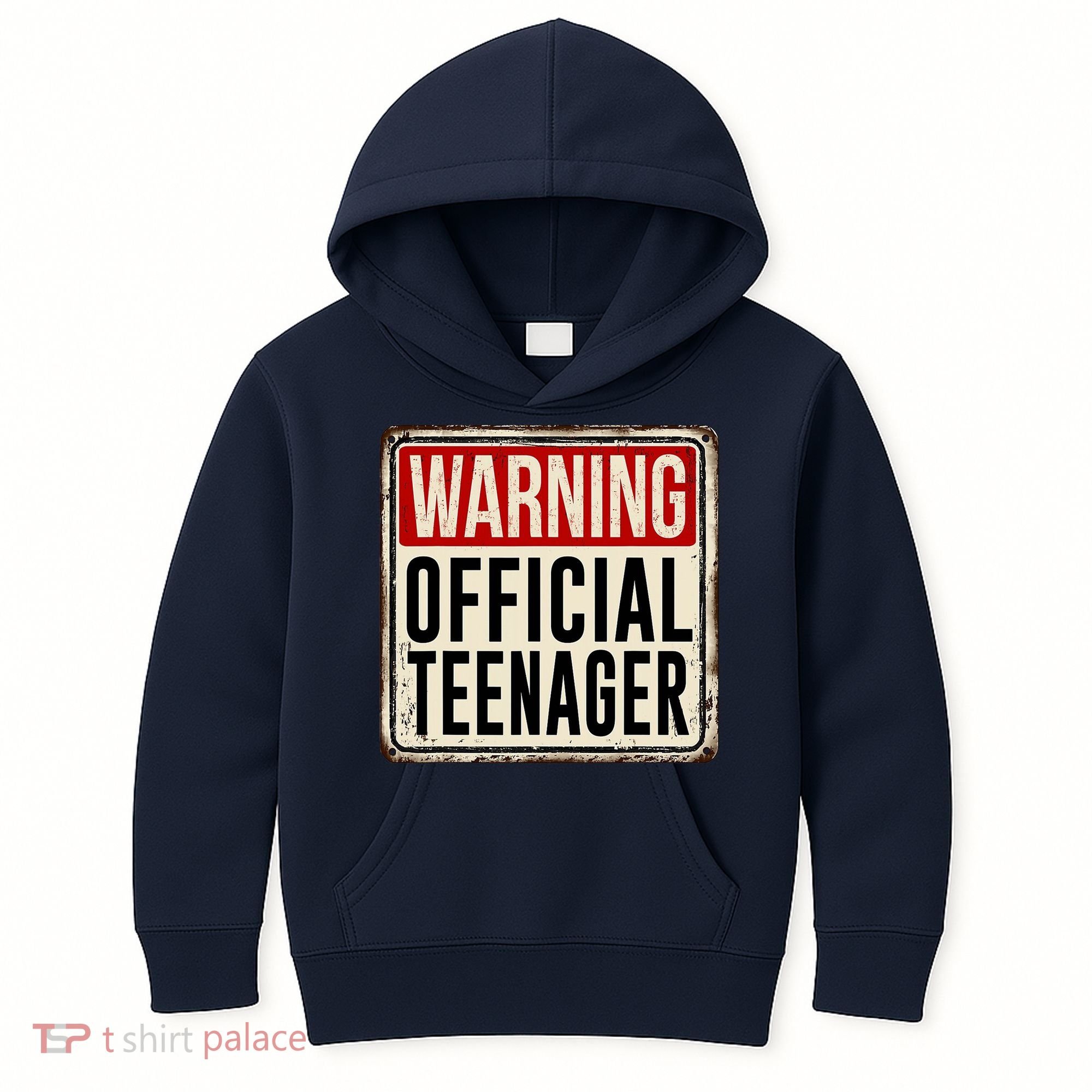Warning Officially A Teenager Kids Hoodie