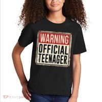 Warning Officially A Teenager Kids T-Shirt thumb 2