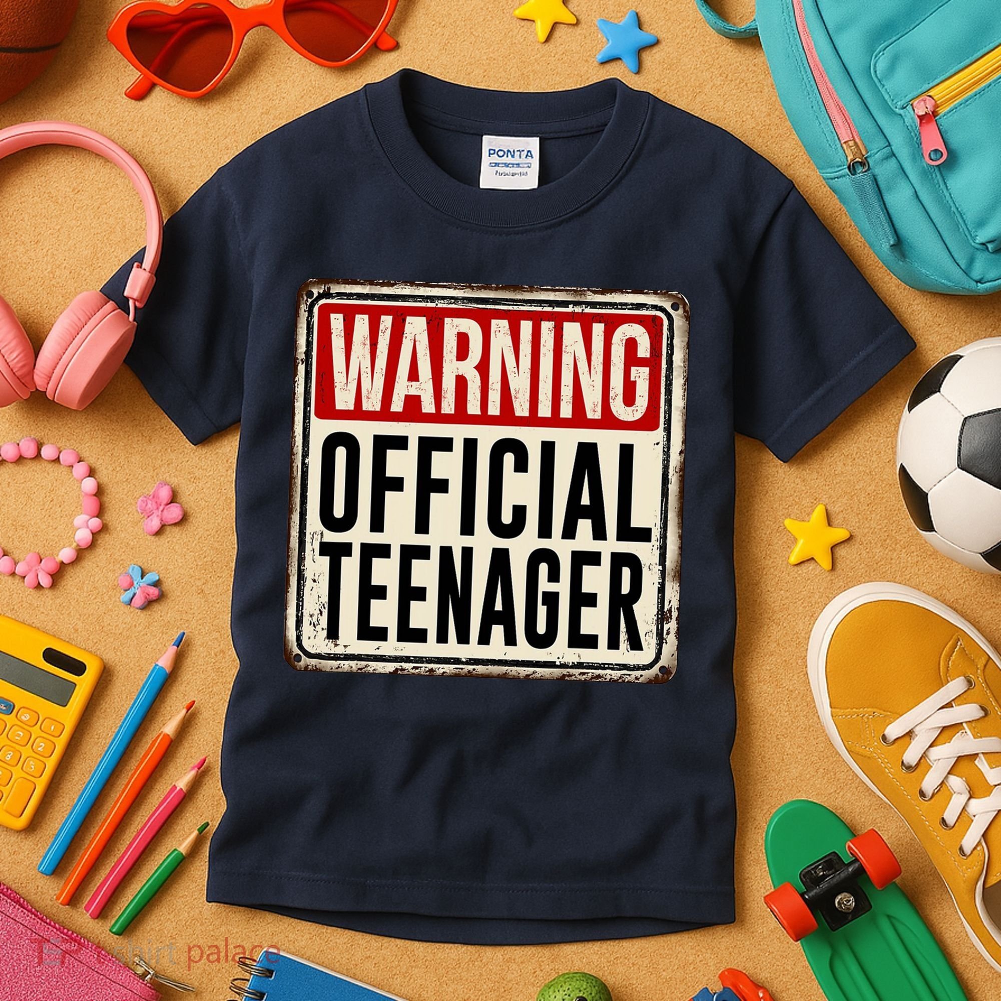 Warning Officially A Teenager Kids T-Shirt