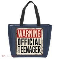 Warning Officially A Teenager Tote Bag thumb 0