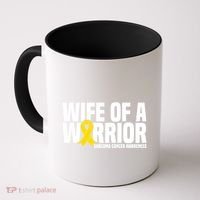 Wife Of A Warrior Bone Cancer Sarcoma Cancer Awareness Great Gift Coffee Mug thumb 0