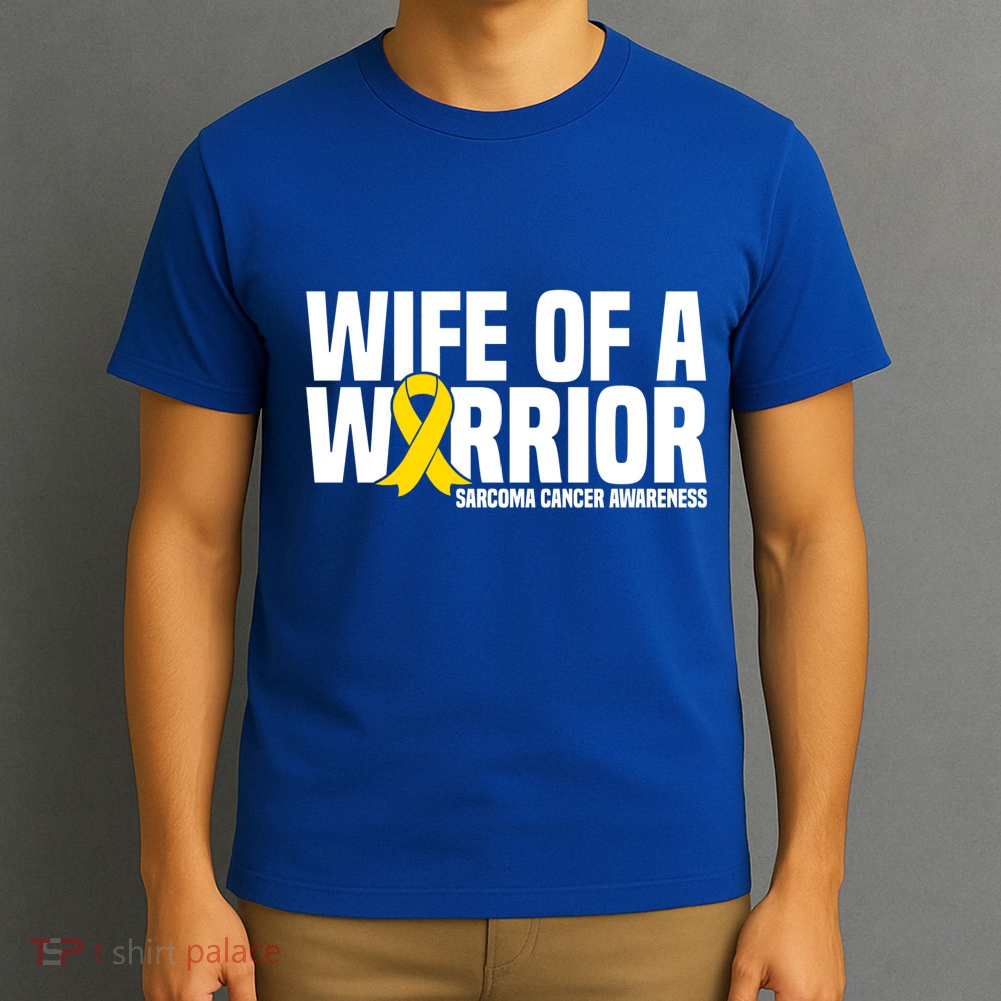 Wife Of A Warrior Bone Cancer Sarcoma Cancer Awareness Great Gift T-Shirt