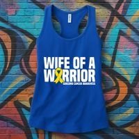 Wife Of A Warrior Bone Cancer Sarcoma Cancer Awareness Great Gift Women's Tank Top thumb 3