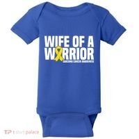Wife Of A Warrior Bone Cancer Sarcoma Cancer Awareness Great Gift Baby Bodysuit thumb 0