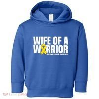 Wife Of A Warrior Bone Cancer Sarcoma Cancer Awareness Great Gift Toddler Hoodie thumb 0