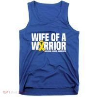 Wife Of A Warrior Bone Cancer Sarcoma Cancer Awareness Great Gift Tank Top thumb 0