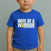 Wife Of A Warrior Bone Cancer Sarcoma Cancer Awareness Great Gift Toddler T-Shirt thumb 2