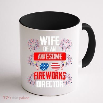 Wife Of An Awesome Fireworks Director Assistant Firework Gift Coffee Mug back