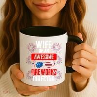 Wife Of An Awesome Fireworks Director Assistant Firework Gift Coffee Mug thumb 3