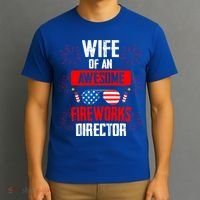 Wife Of An Awesome Fireworks Director Assistant Firework Gift T-Shirt thumb 3
